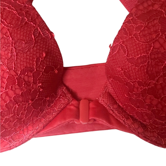 Victoria Secret Very Sexy Push Up Bra 34A Red Lace - Picture 3 of 7